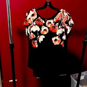 Alfanti flower short sleeve blouse